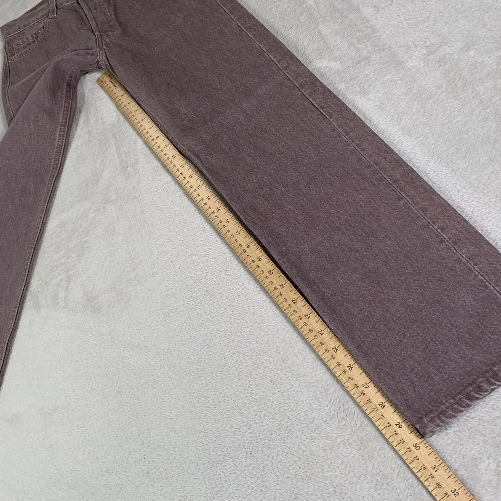 Vintage Levis 501 Jeans Mens 29x30 Brown Mauve Straight Made In‎ USA 90s NEW